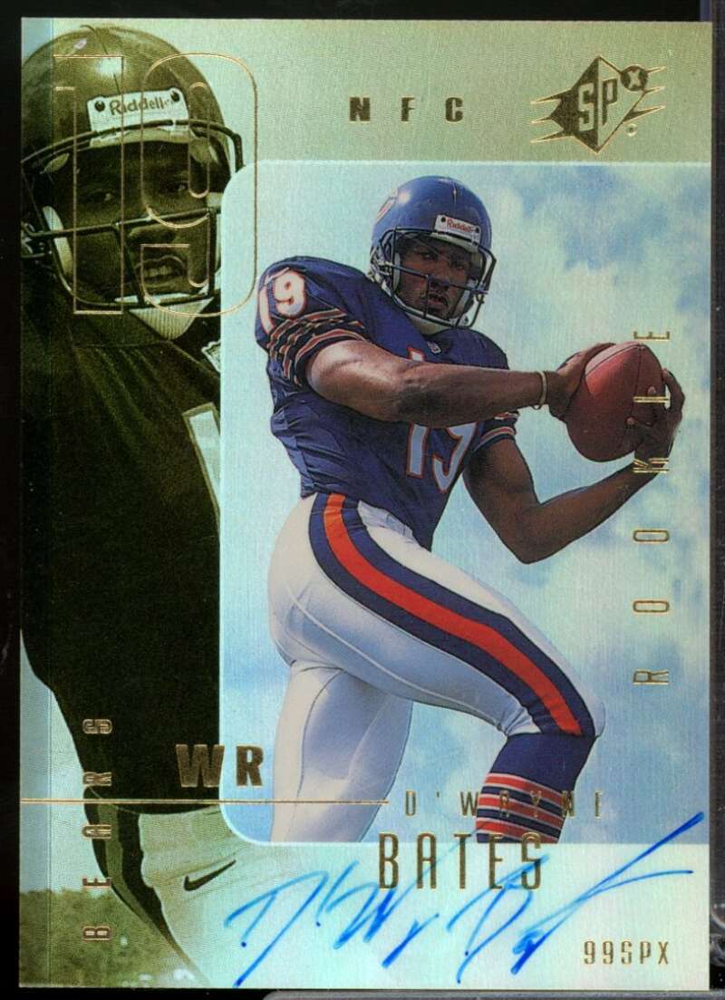 D'Wayne Bates RC Card 1999 SPx Rookie Autograph #112  Image 1