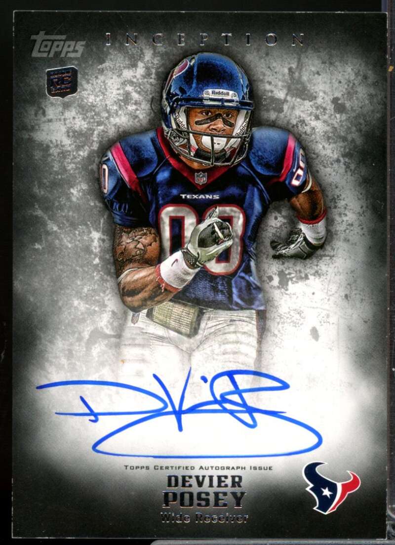 DeVier Posey RC Card 2012 Topps Inception Rookie Autograph #123  Image 1
