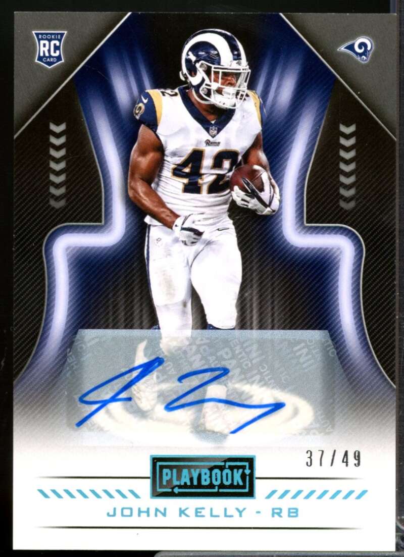 John Kelly Card 2018 Panini Playbook Rookie Signatures Autograph Platinum #132  Image 1