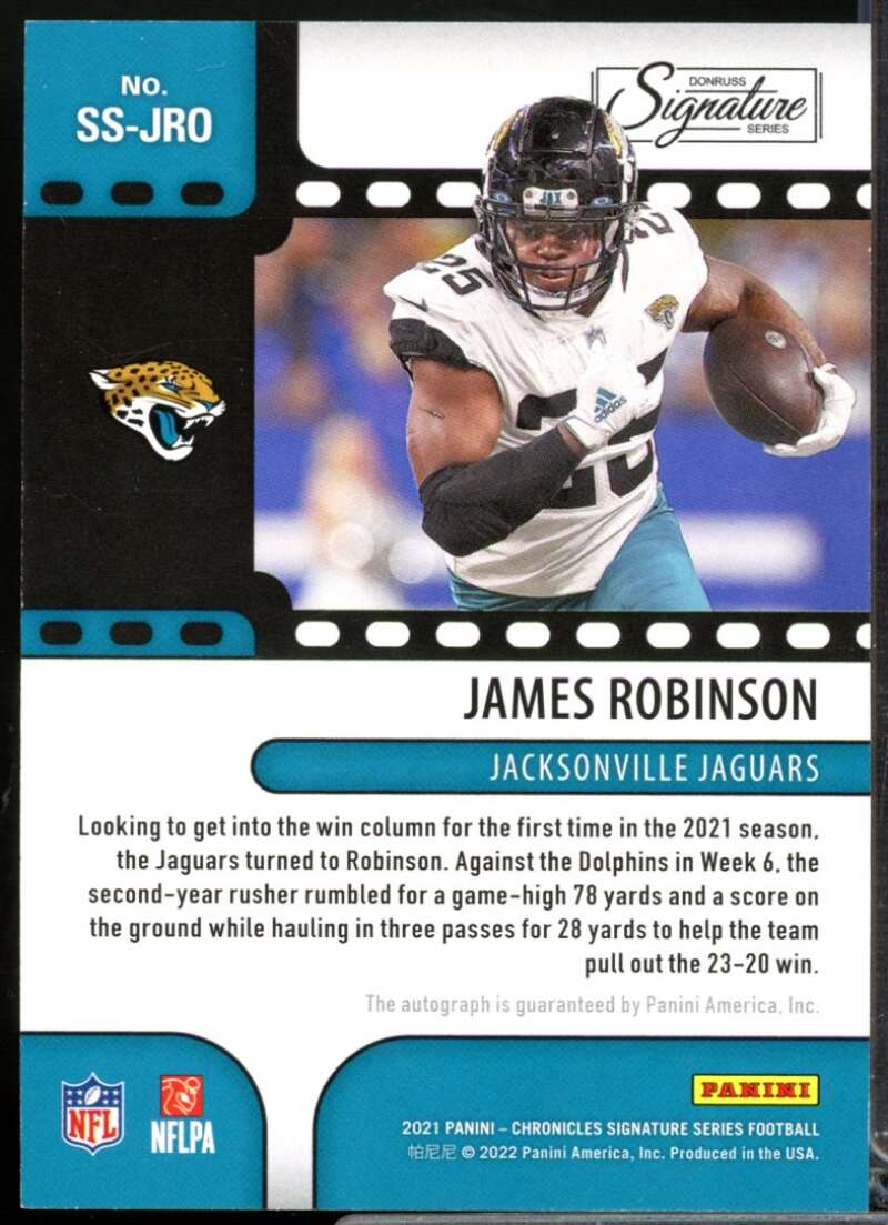 James Robinson /299 Card 2021 Panini Chronicles Signature Series Autograph #23  Image 2