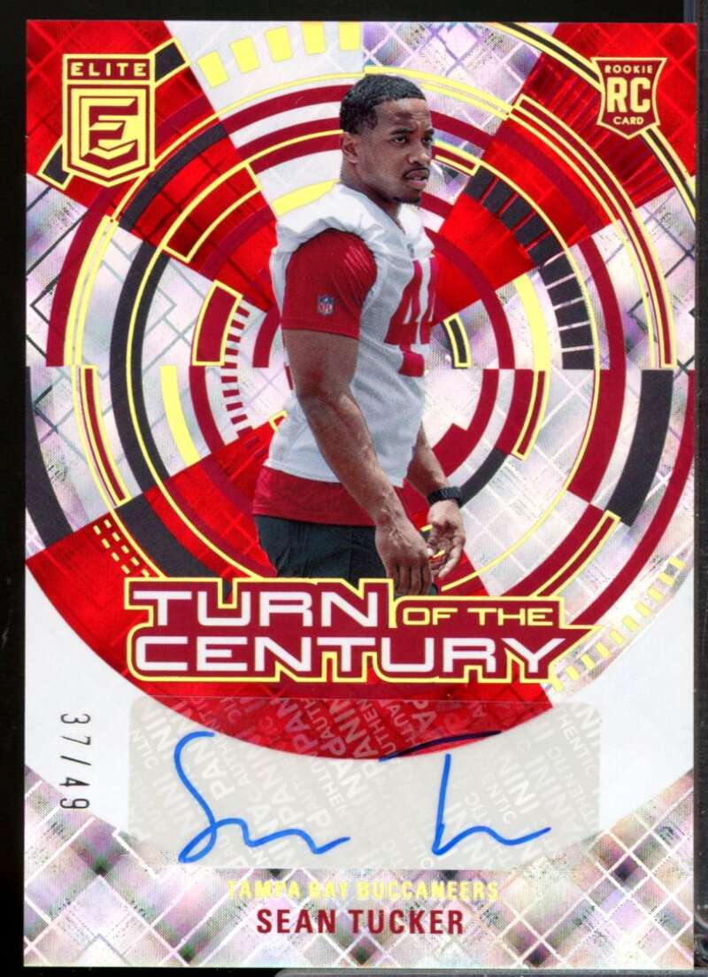 Sean Tucker Card 2023 Elite Turn of the Century Rookie Autographs Red #45  Image 1