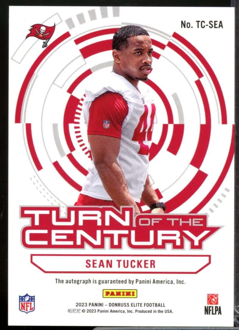 Sean Tucker Card 2023 Elite Turn of the Century Rookie Autographs Red #45  Image 2
