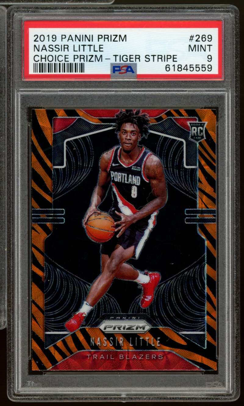 Nassir Little Rookie 2019-20 Panini Prizm Choice Prizm Tiger Stripe #269 PSA 9 Image 1
