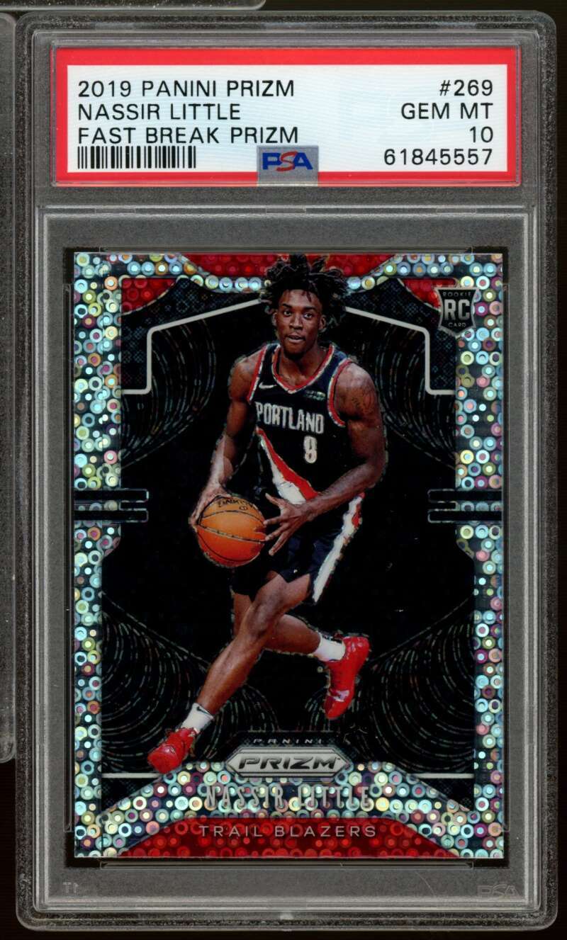 Nassir Little Rookie Card 2019-20 Panini Prizm Fast Break Prizm #269 PSA 10 Image 1