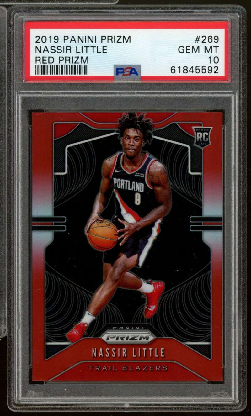 Nassir Little Rookie Card 2019-20 Panini Prizm Red Prizm #269 PSA 10 Image 1