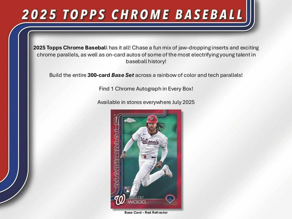 2025 Topps Chrome Baseball Hobby Box Image 3