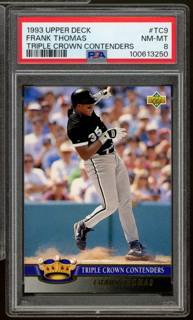 Frank Thomas Card 1993 Upper Deck Triple Crown Contenders (pop 2) #Tc9 PSA 8 Image 1