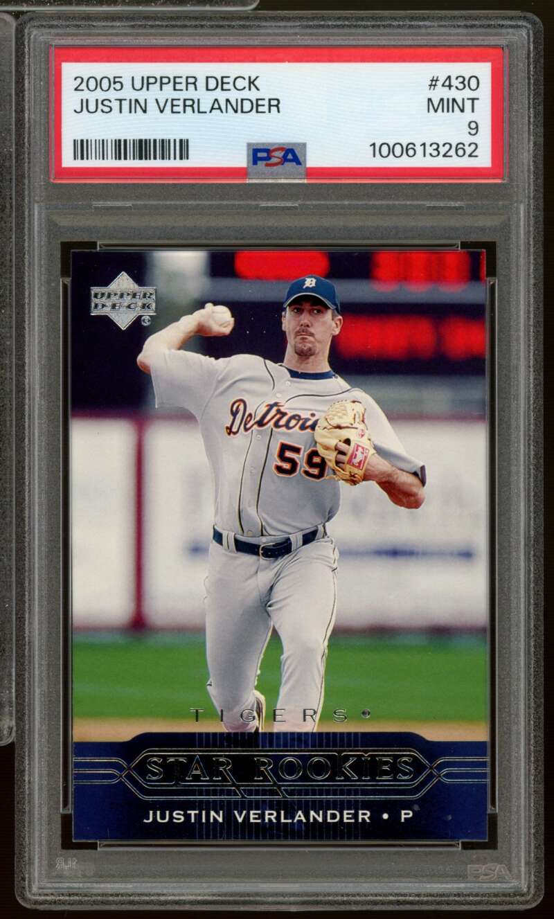 Justin Verlander Rookie Card 2005 Upper Deck #430 PSA 9 Image 1
