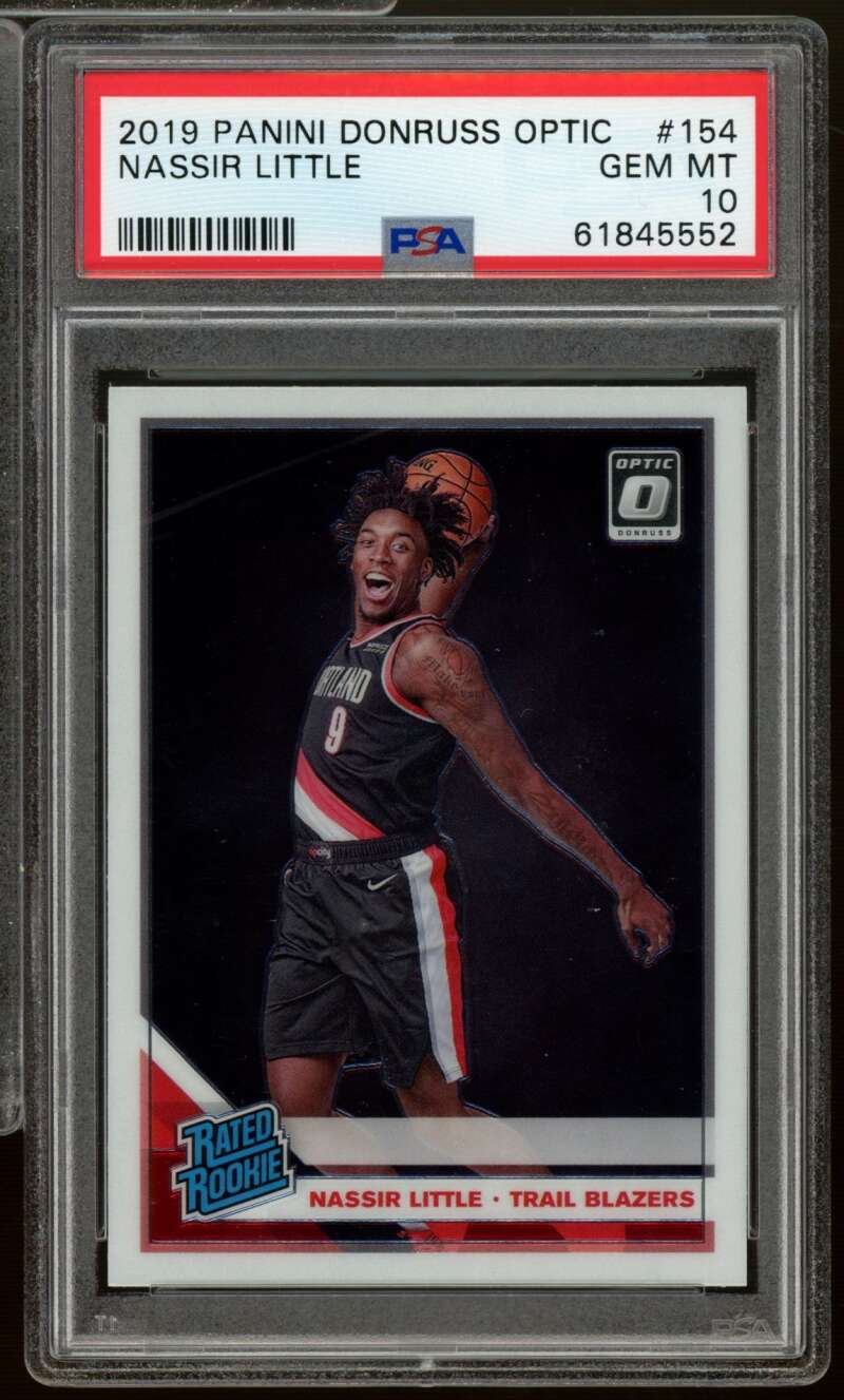 Nassir Little Rookie Card 2019-20 Panini Donruss Optic #154 PSA 10 Image 1
