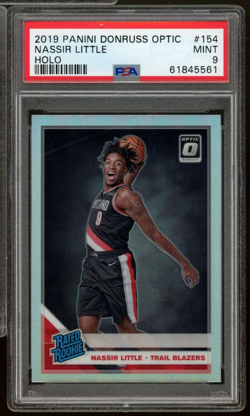 Nassir Little Rookie Card 2019-20 Panini Donruss Optic Holo #154 PSA 9 Image 1