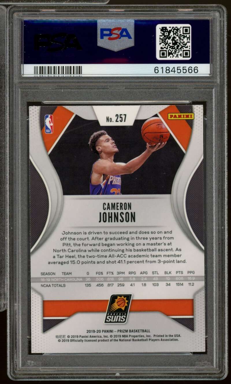 Cameron Johnson Rookie Card 2019-20 Panini Prizm #257 PSA 10 Image 2
