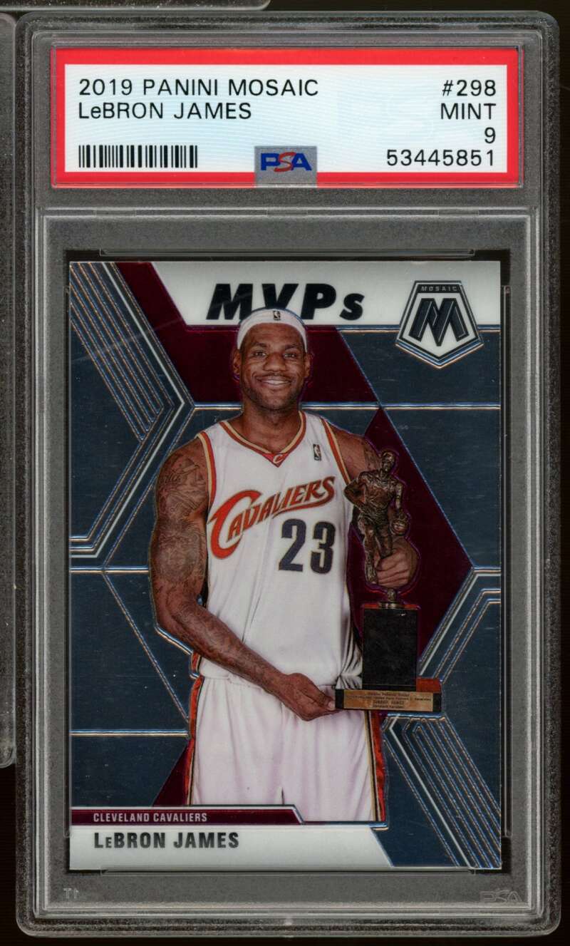 LeBron James Card 2019-20 Panini Mosaic #298 PSA 9 Image 1