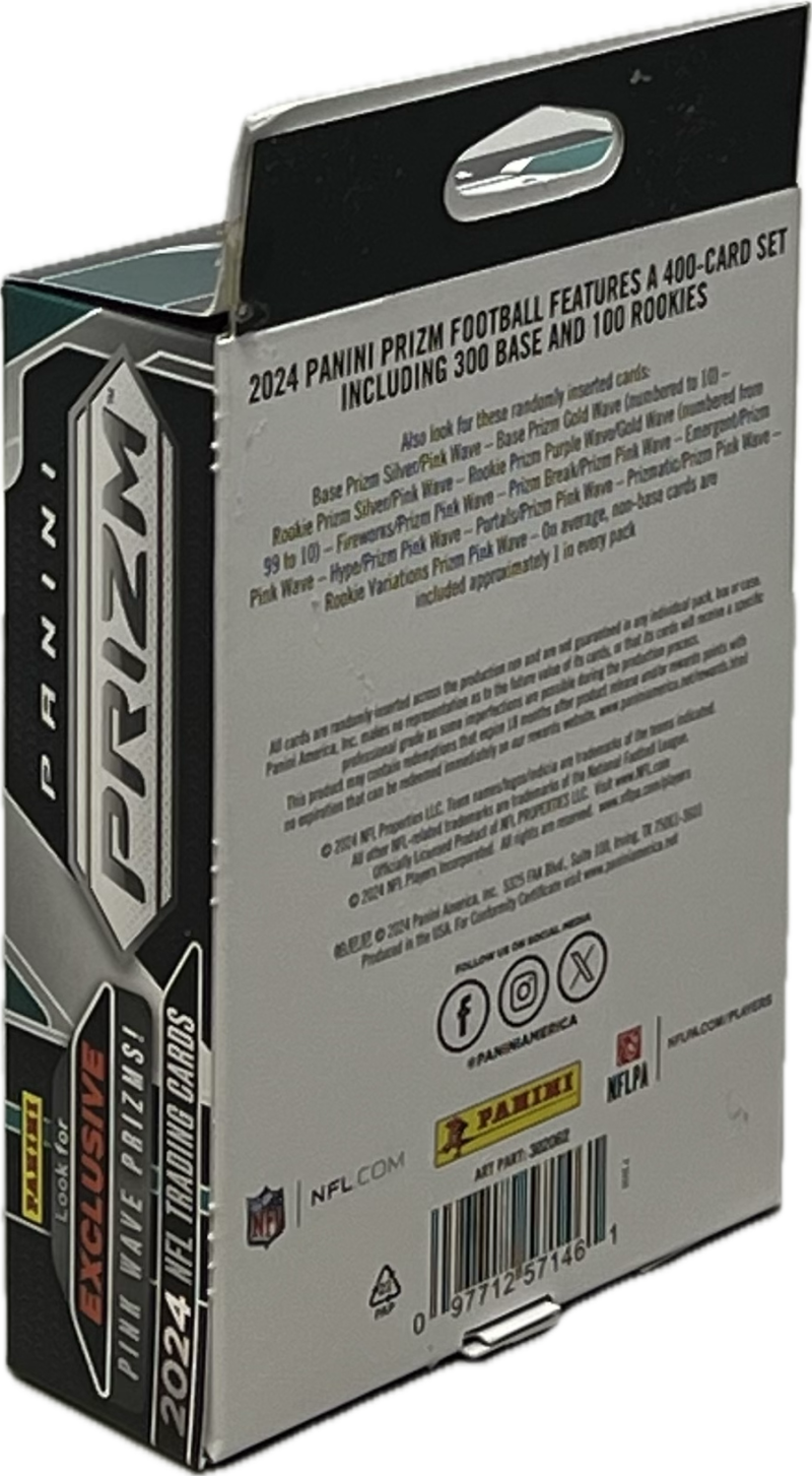 2024 Panini Prizm Football 20-Card Hanger Box ( Pink Wave Prizms!) Image 3