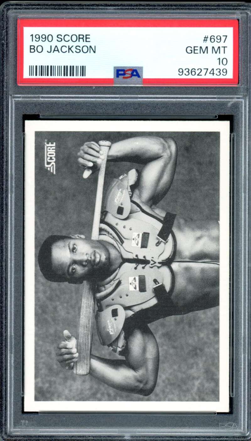 Bo Jackson Card 1990 Score Football/Baseball #697 PSA 10 Image 1