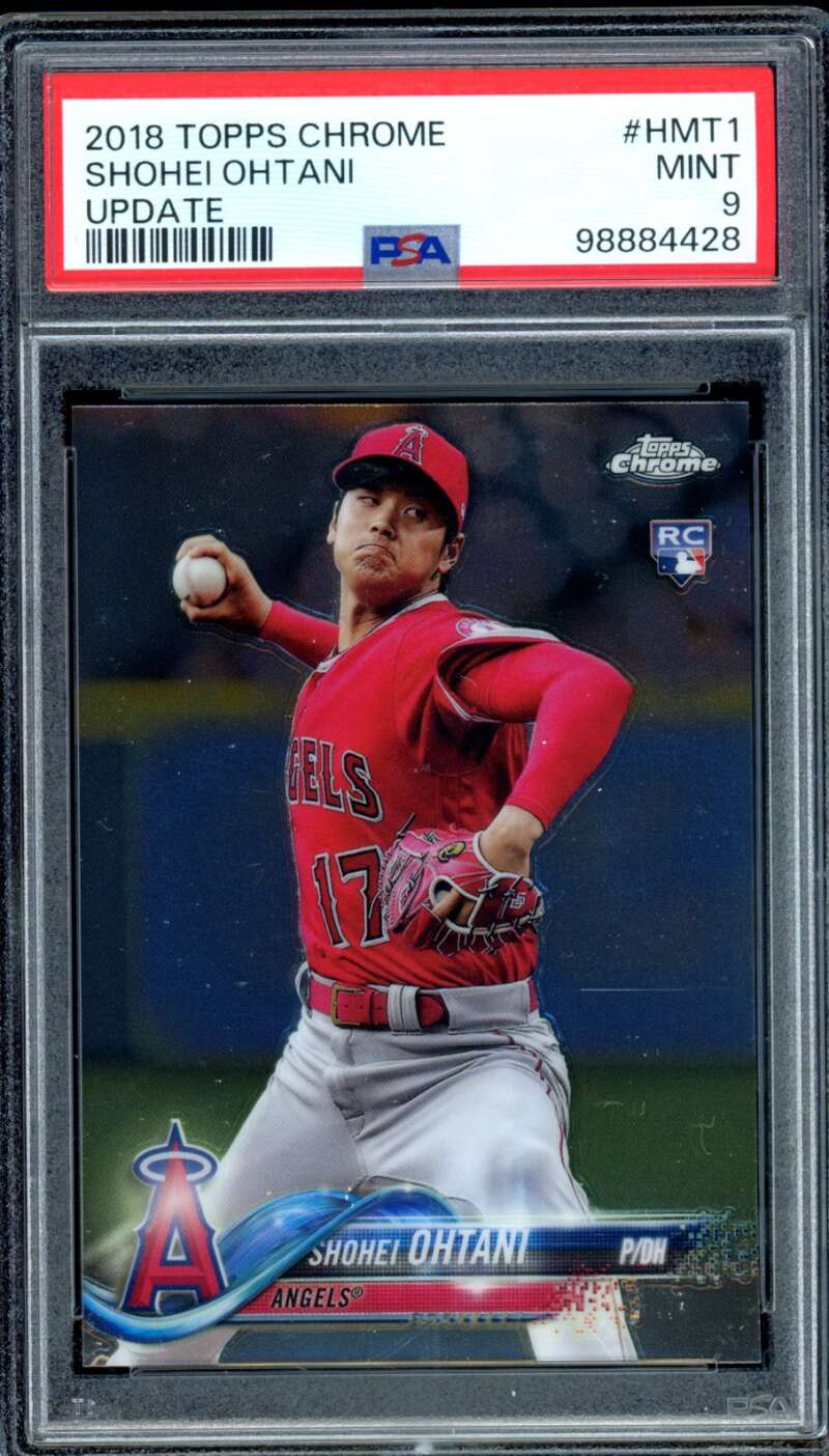 Shohei Ohtani Rookie Card 2018 Topps Chrome Update #HMT1 PSA 9 Image 1