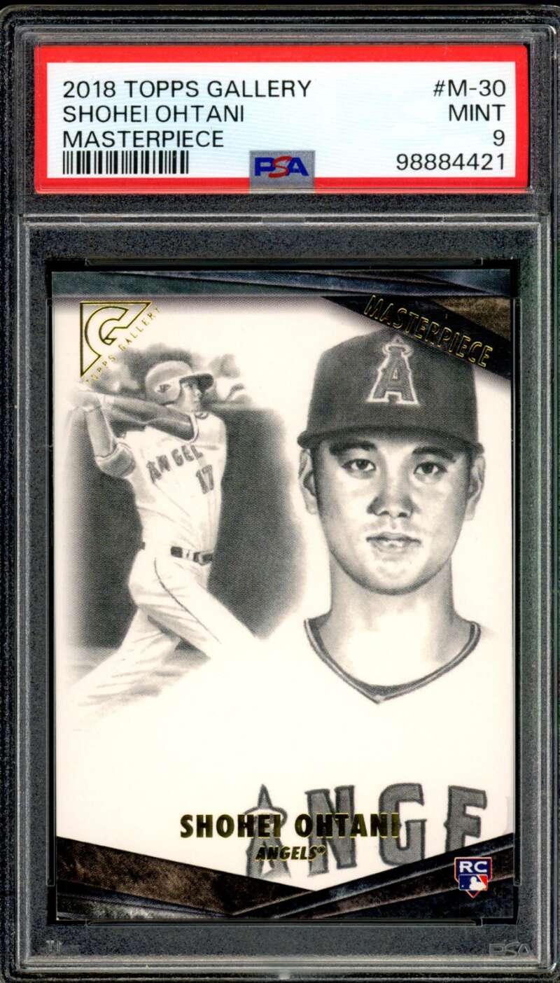 Shohei Ohtani Rookie Card 2018 Topps Gallery Masterpiece #M-30 PSA 9 Image 1