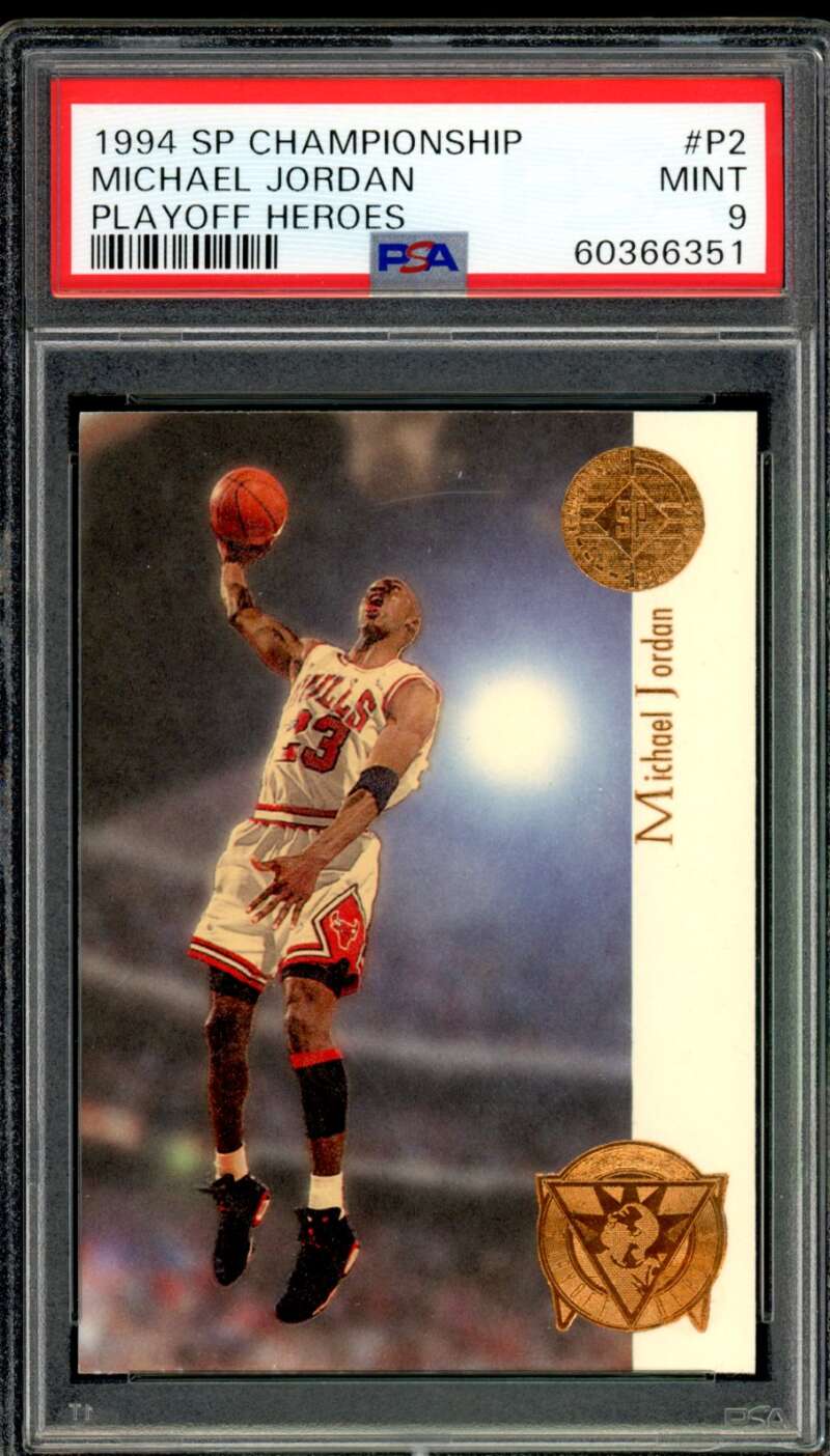 Michael Jordan Card 1994-95 SP Championship #P2 PSA 9 Image 1