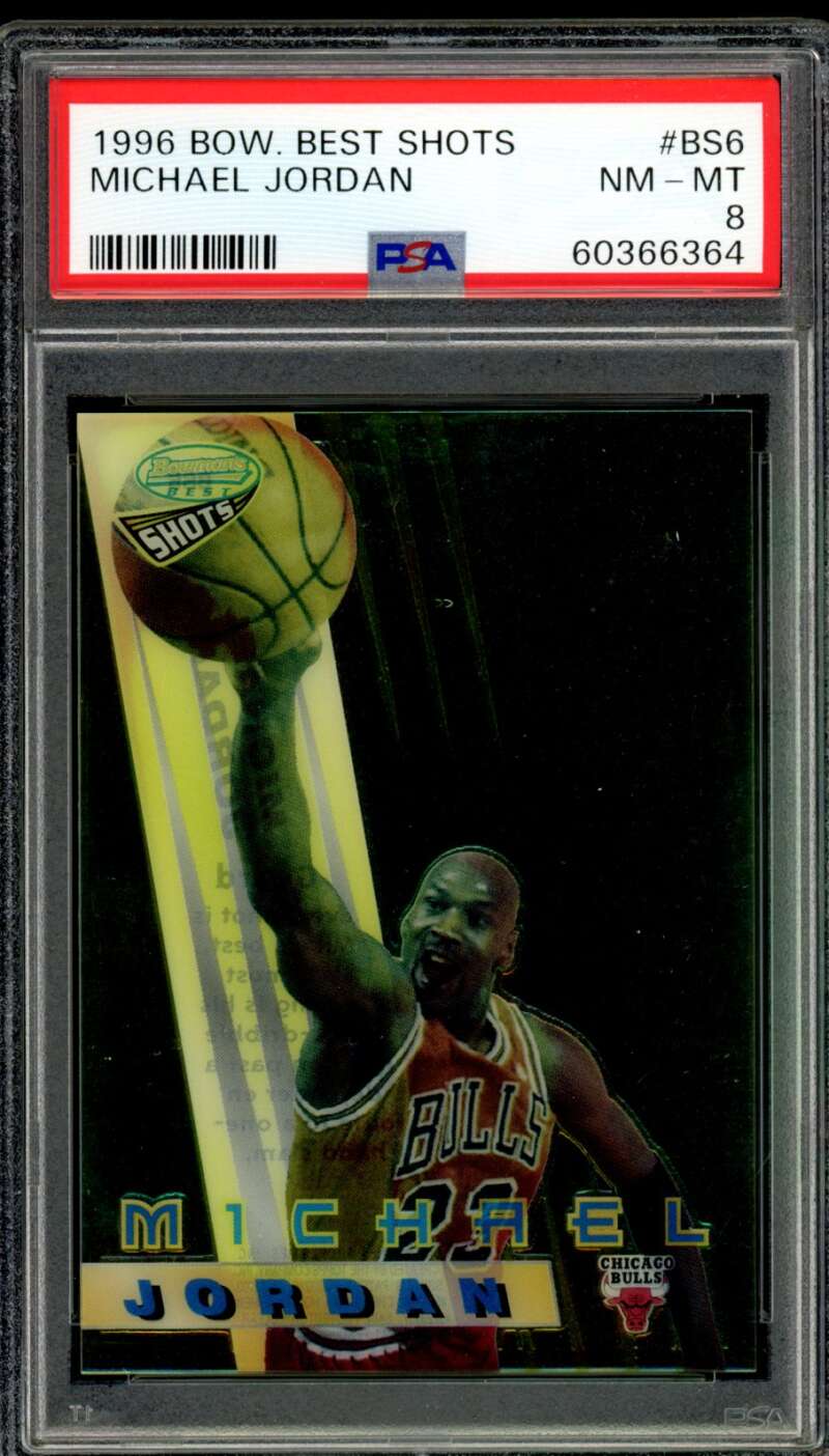 Michael Jordan Card 1996-97 Bowman's Best Shots #BS6 PSA 8 Image 1