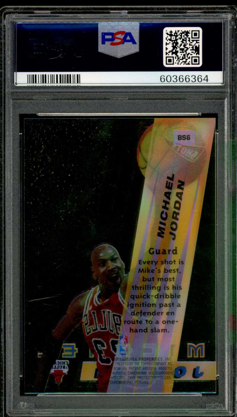 Michael Jordan Card 1996-97 Bowman's Best Shots #BS6 PSA 8 Image 2