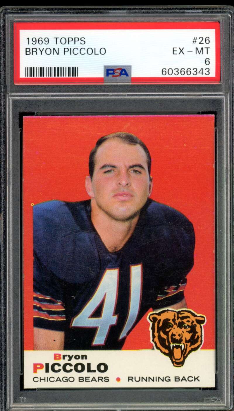 Brian Byron Piccolo Rookie Card 1969 Topps #26 PSA 6 Image 1
