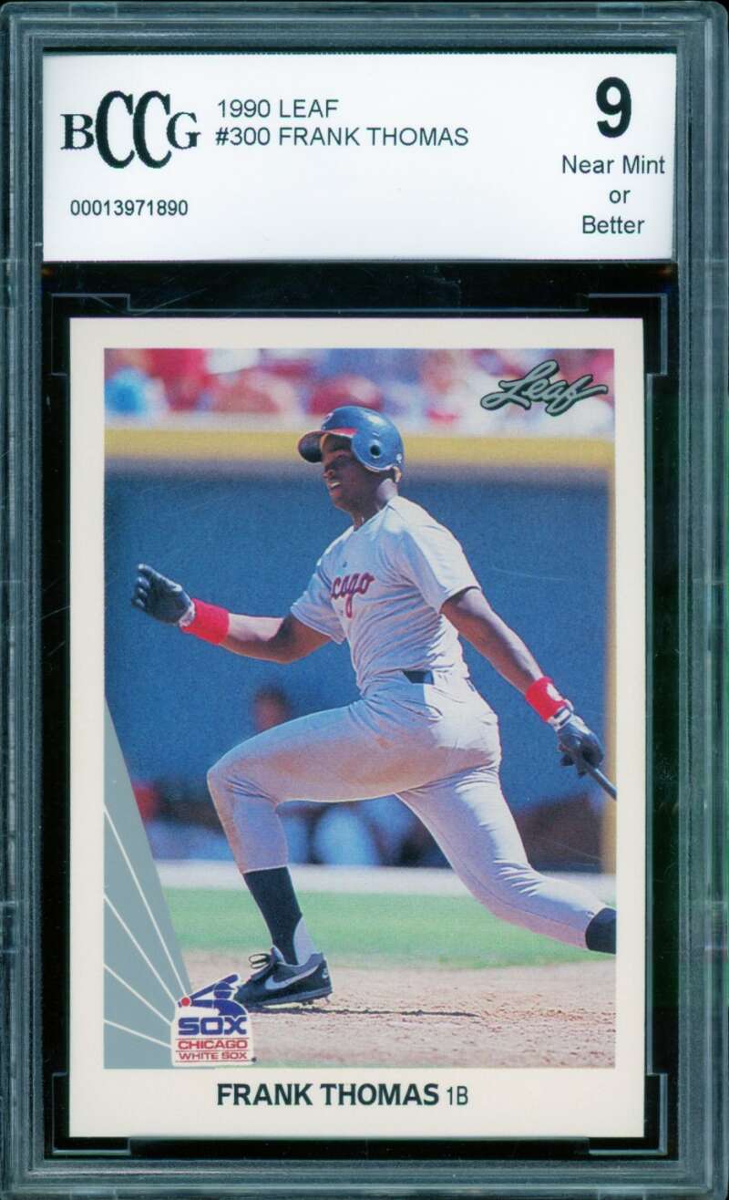 Frank Thomas Rookie Card 1990 Leaf #300 BGS BCCG 9 Image 1