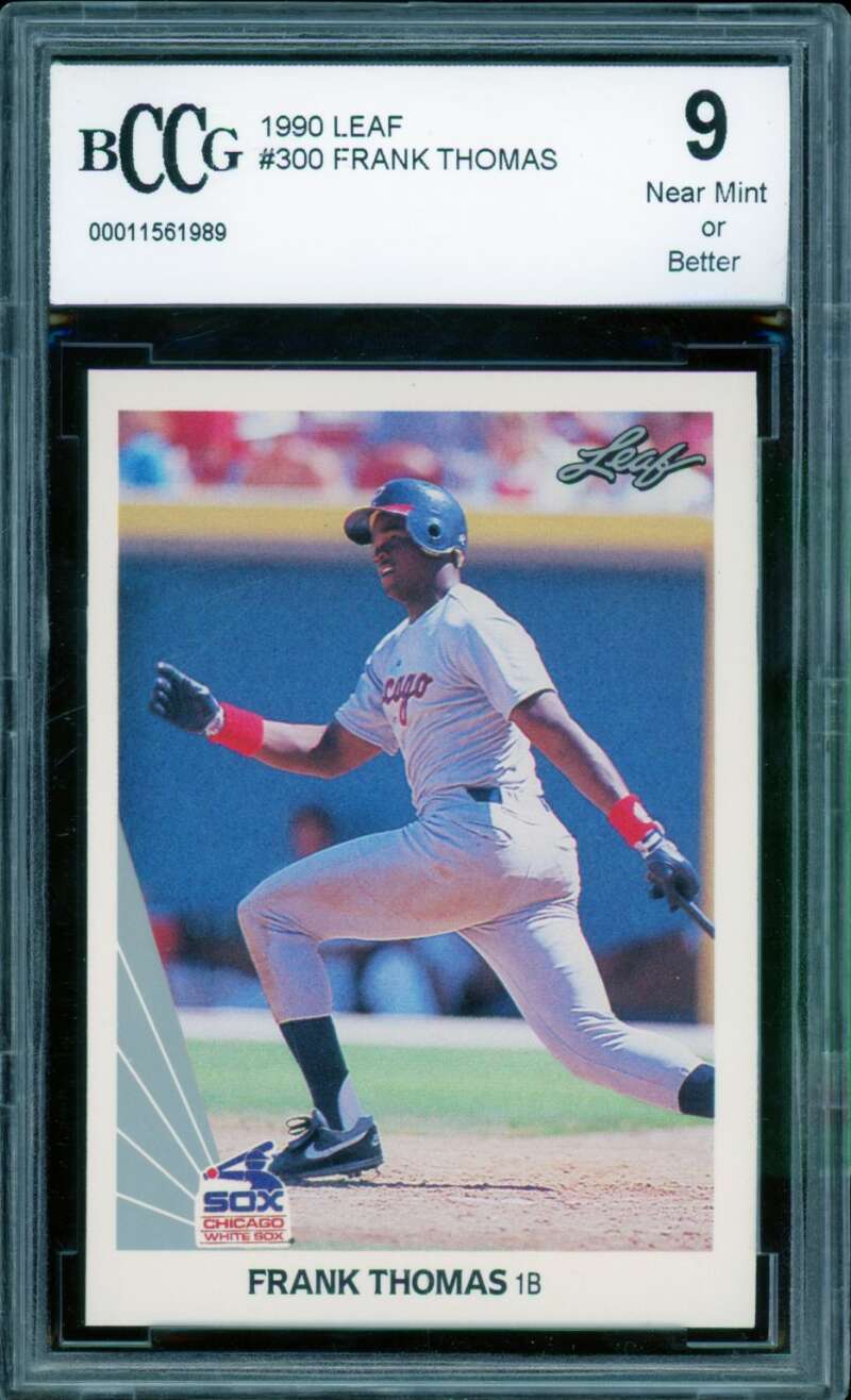 Frank Thomas Rookie Card 1990 Leaf #300 BGS BCCG 9 Image 1
