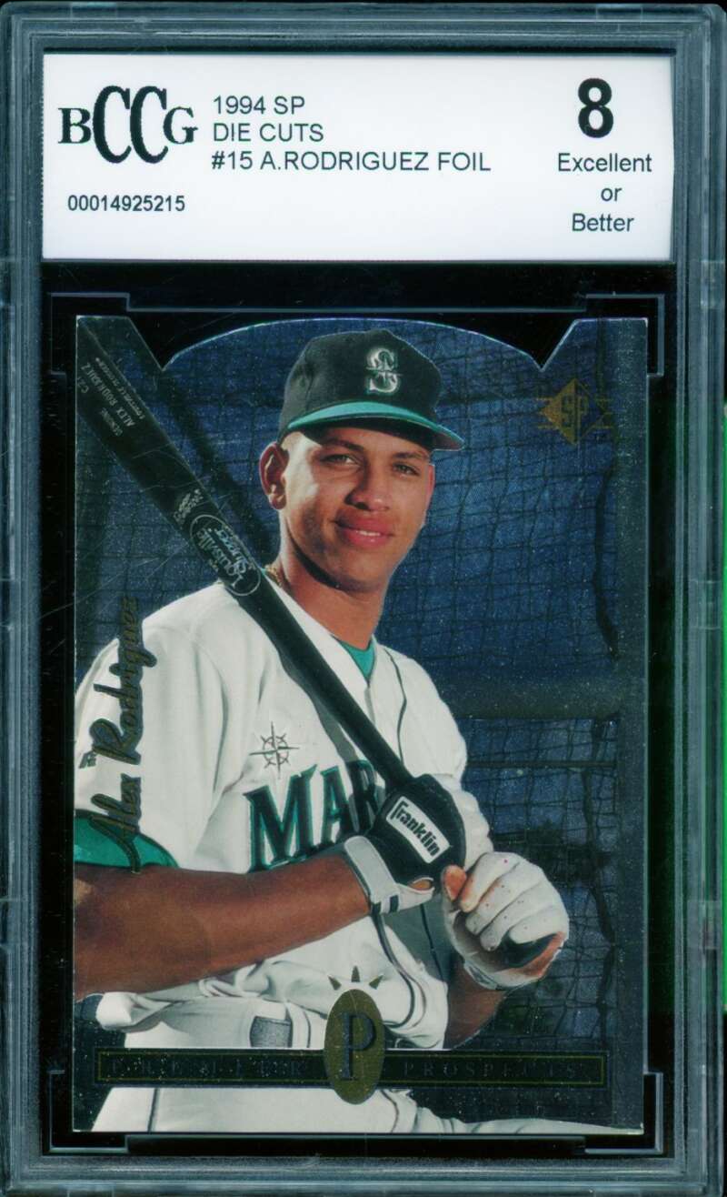 Alex Rodriguez Rookie Card 1994 SP Die Cuts #15 BGS BCCG 8 Image 1