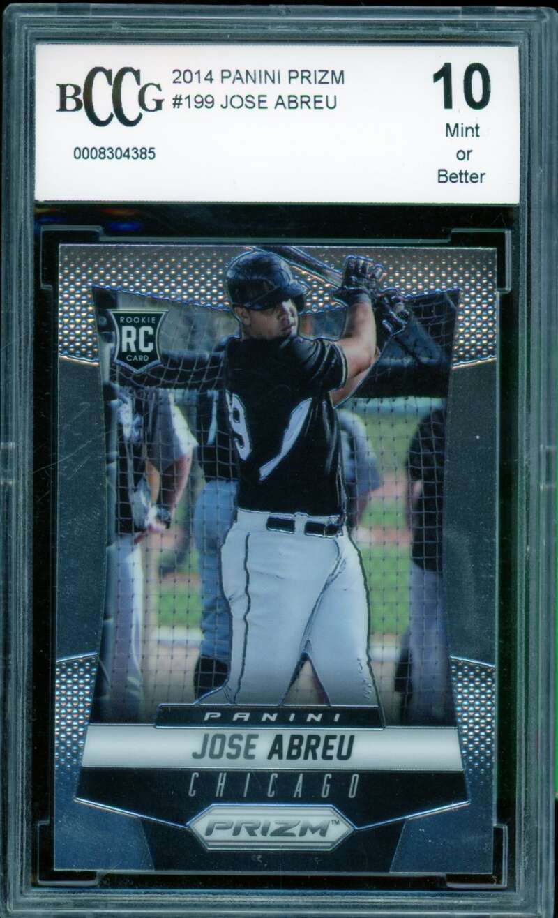 Jose Abreu Rookie Card 2014 Panini Prizm #199 BGS BCCG 10 Image 1