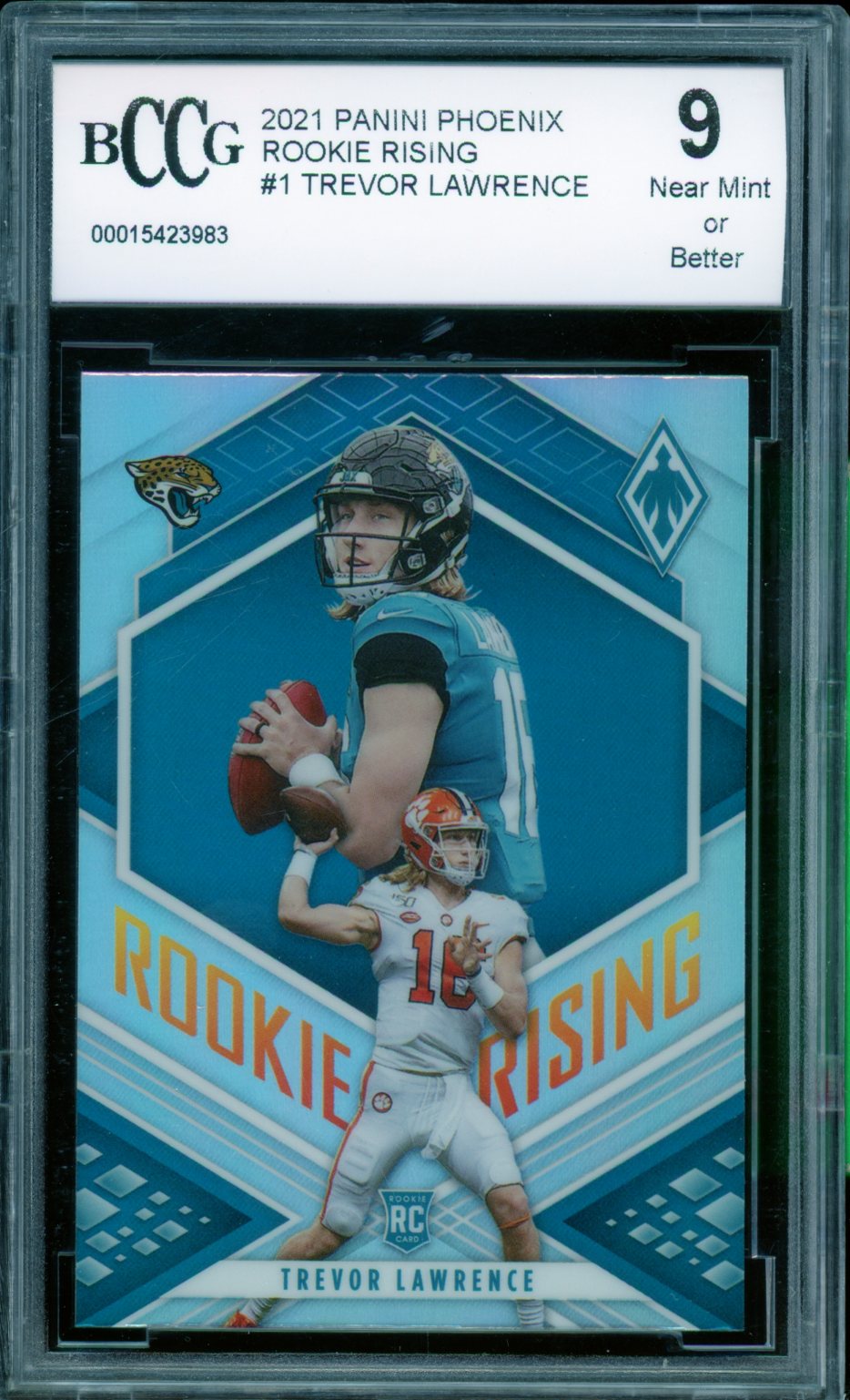 Trevor Lawrence Rookie Card 2021 Panini Phoenix Rising #1 BGS BCCG 9 Image 1