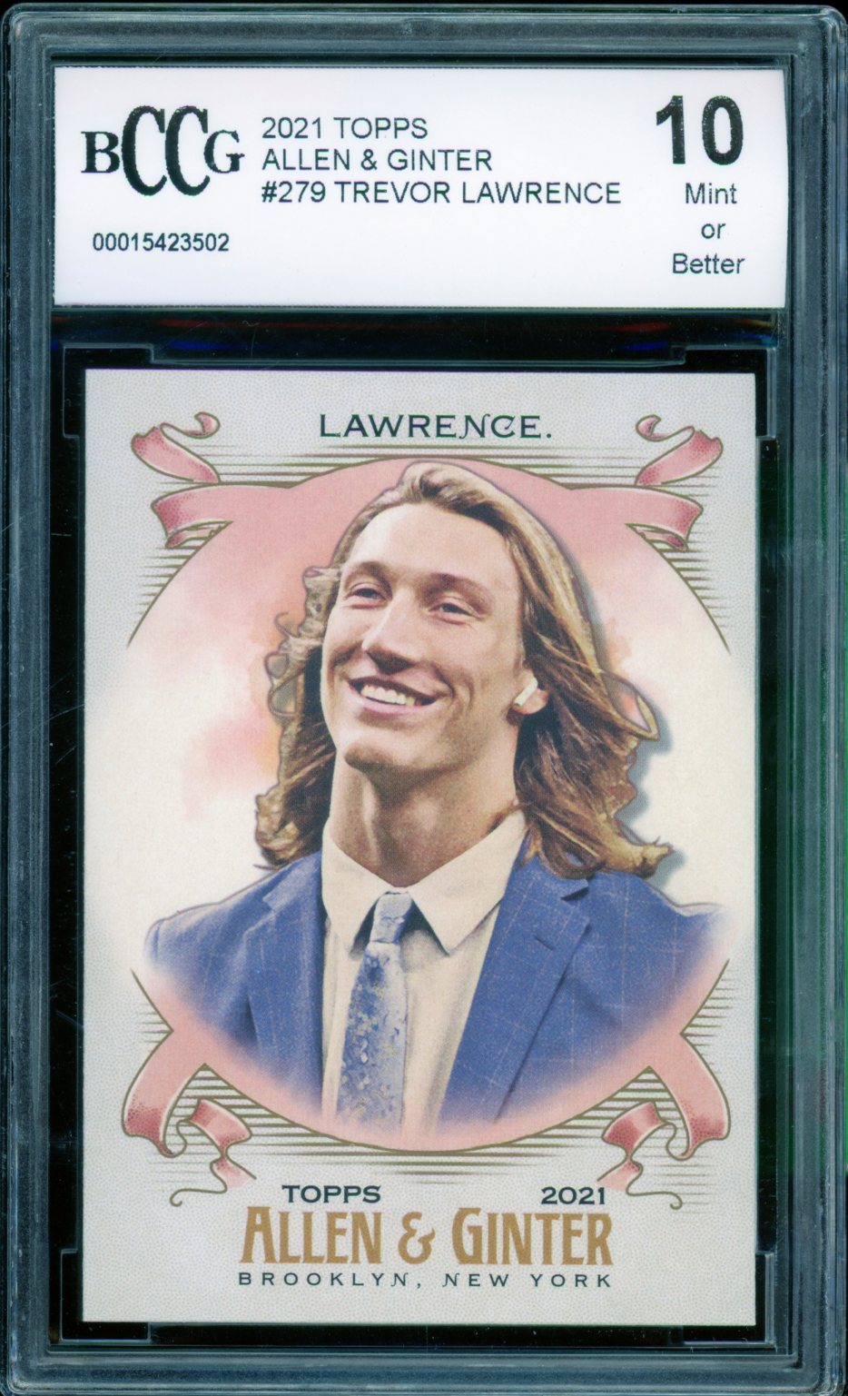 Trevor Lawrence Rookie Card 2021 Topps Allen Ginter #279 BGS BCCG 10 Image 1