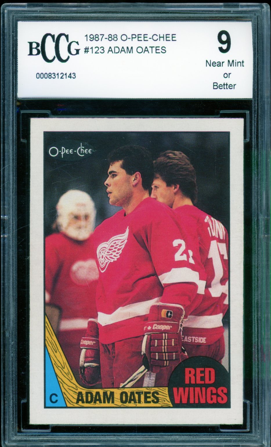 Adam Oates Rookie Card 1987-88 O-Pee-Chee #123 BGS BCCG 9 Image 1