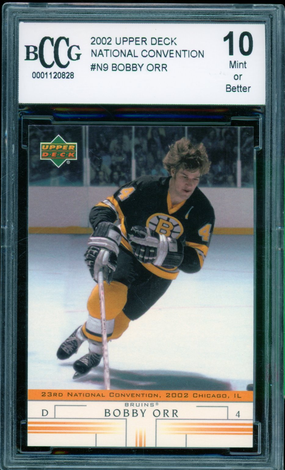 Bobby Orr Card 2002-03 Upper Deck National Convention #N9 PSA 10 Image 1