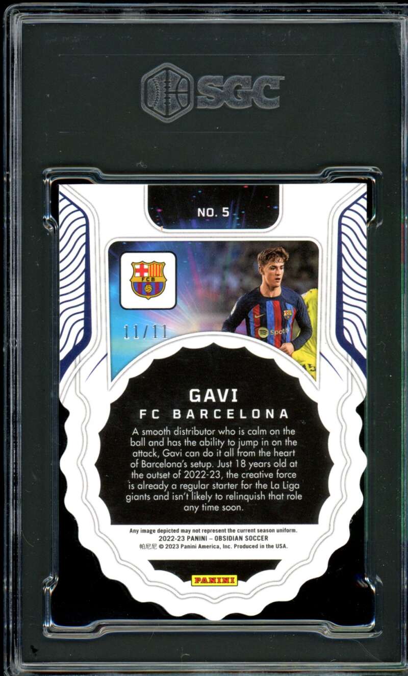 Gavi 2022-23 Obsidian Supernova Electric Etch White Pulsar (11/11) #5 SGC 10 Image 2