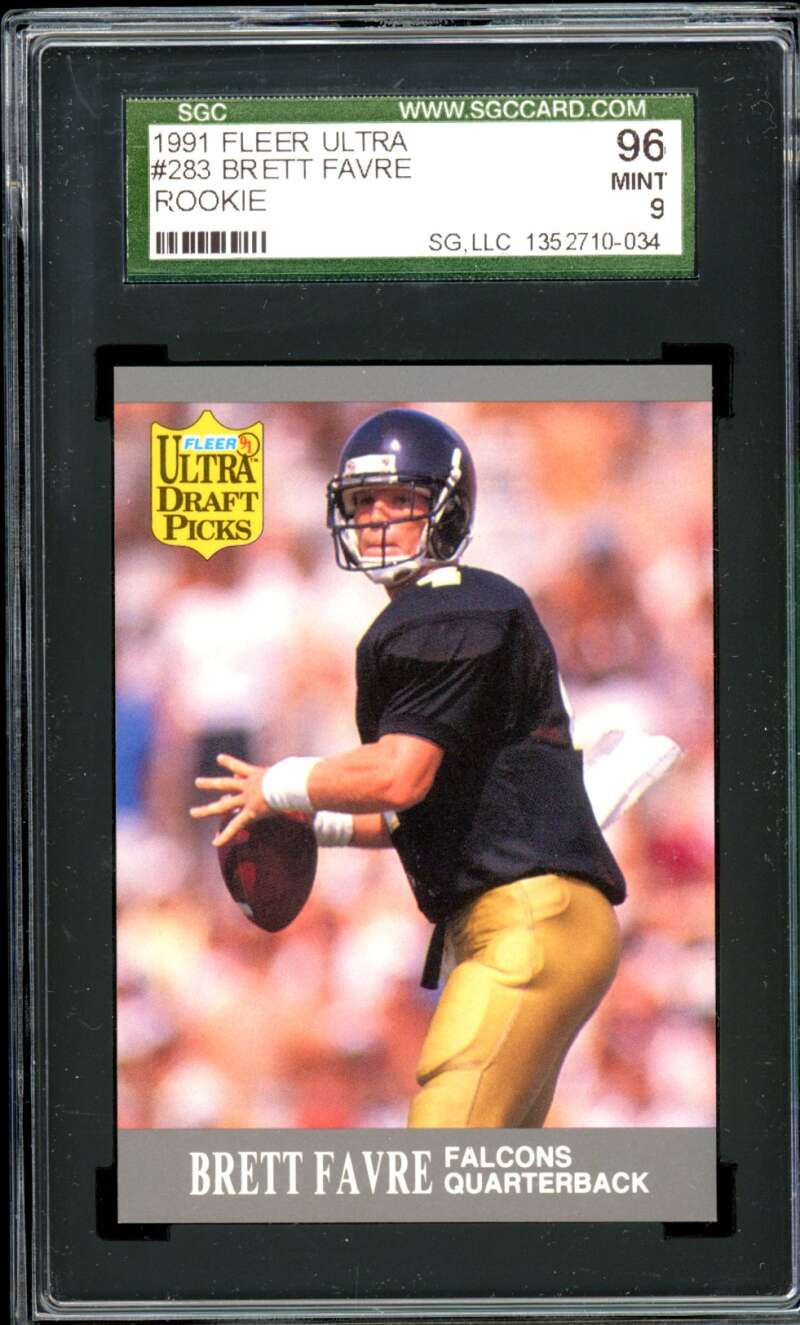 Brett Favre Rookie Card 1991 Ultra #283 SGC 9 Image 1