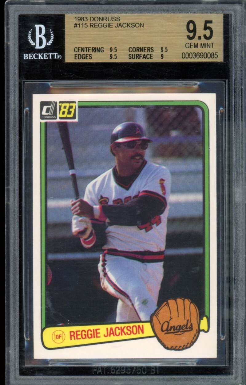 Reggie Jackson Card 1983 Donruss #115 BGS 9.5 Image 1