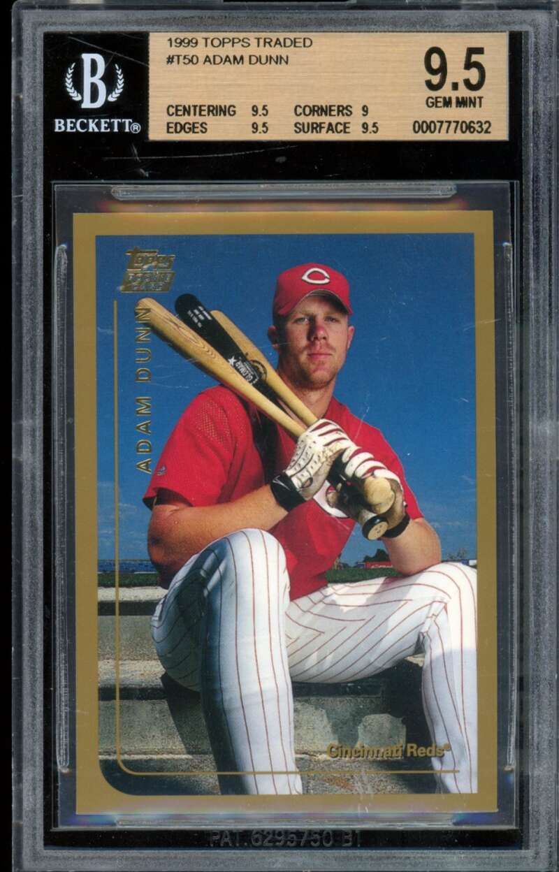 Adam Dunn Rookie Card 1999 Topps Traded #T50 BGS 9.5 Image 1