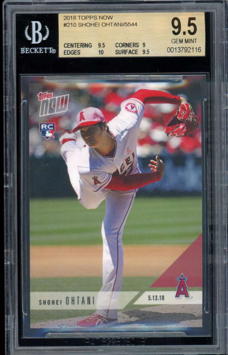 Shohei Ohtani Rookie Card 2018 Topps Now #210 BGS 9.5 Image 1