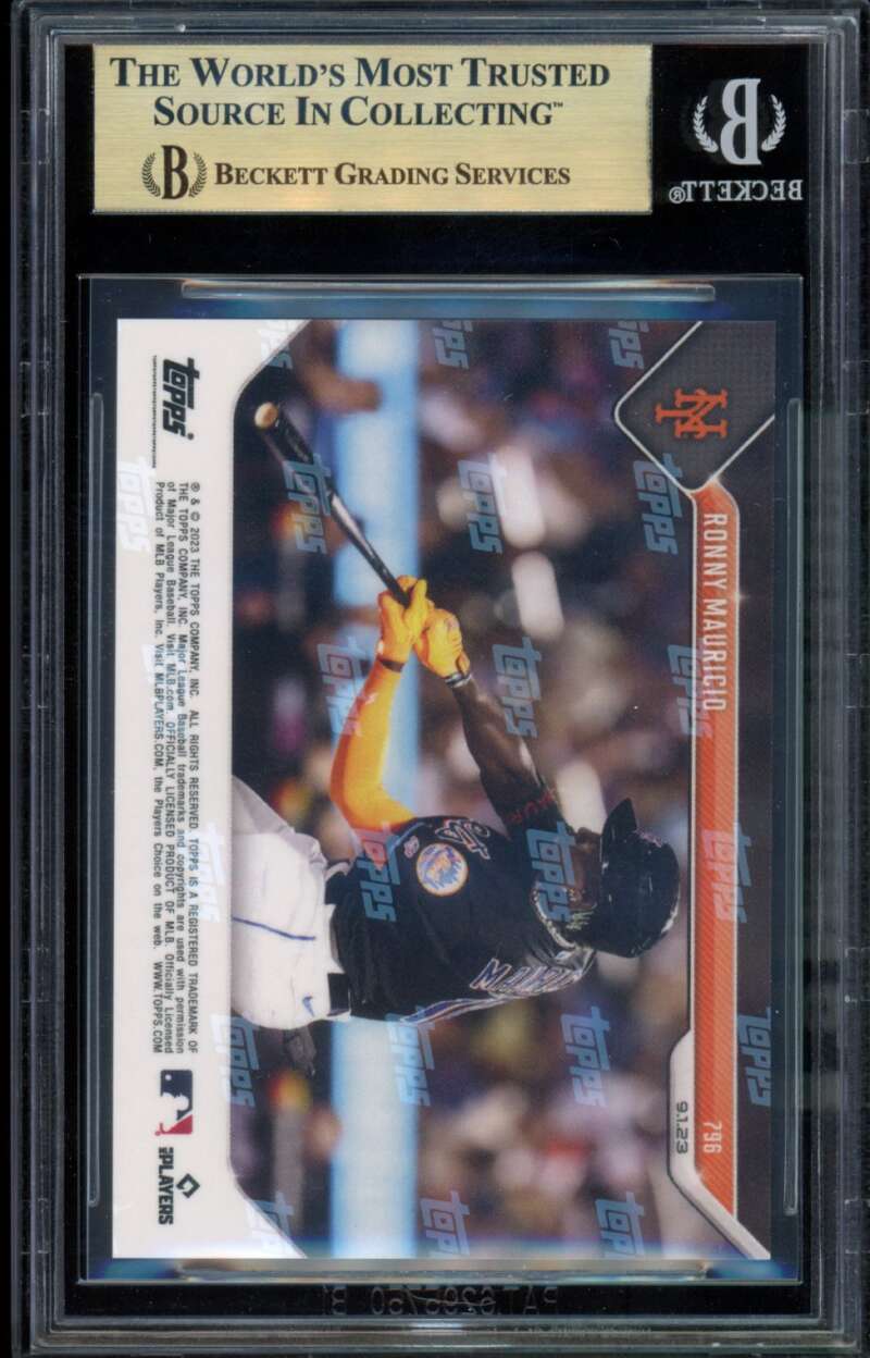 Ronny Mauricio Rookie Card 2023 Topps Now #796 (PRISTINE) BGS 10 Image 2
