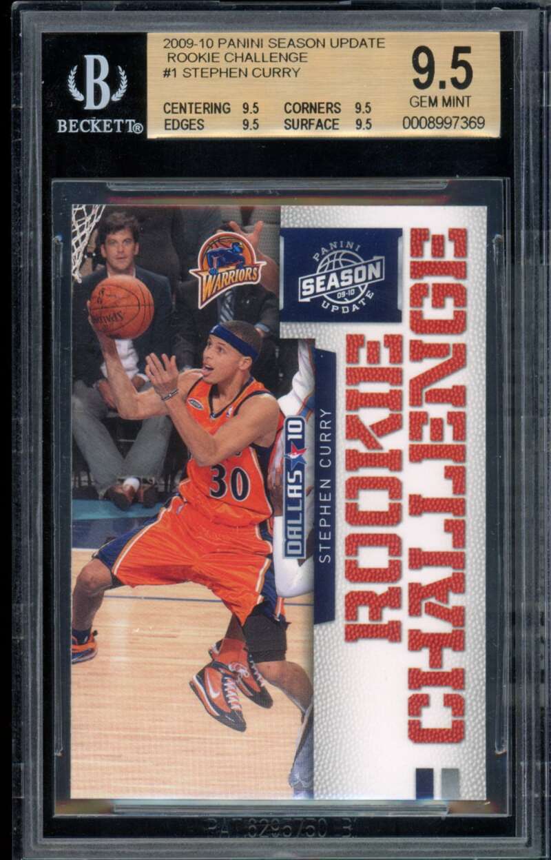 Stephen Curry Rookie Card 2009-10 Panini Season Update #1 BGS 9.5 Image 1