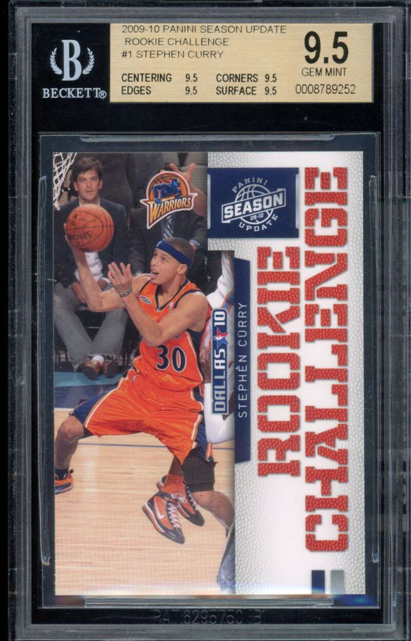 Stephen Curry Rookie Card 2009-10 Panini Season Update #1 BGS 9.5 Image 1