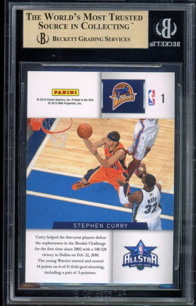 Stephen Curry Rookie Card 2009-10 Panini Season Update #1 BGS 9.5 Image 2