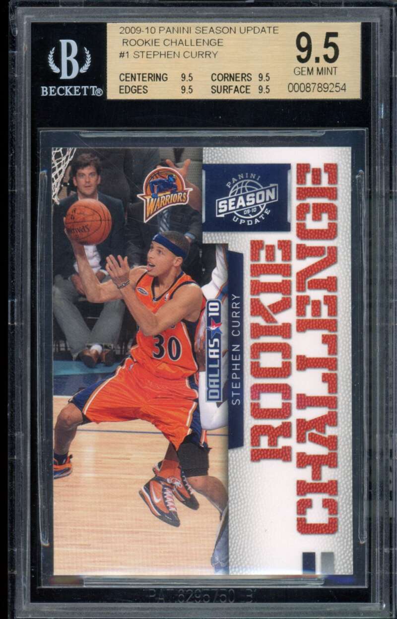 Stephen Curry Rookie Card 2009-10 Panini Season Update #1 BGS 9.5 Image 1