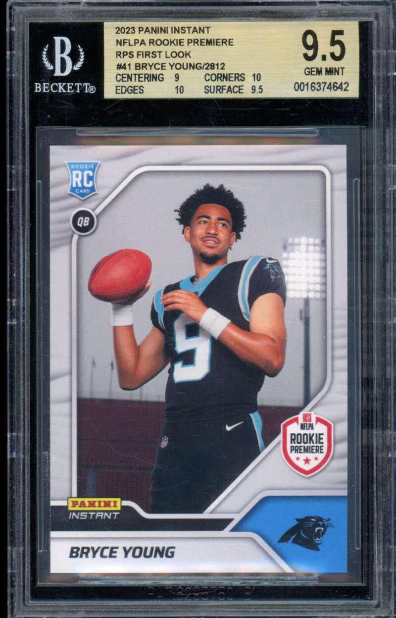 Bryce Young Rookie Card 2023 Panini Instant RPS First Look #41 BGS 9.5 Image 1