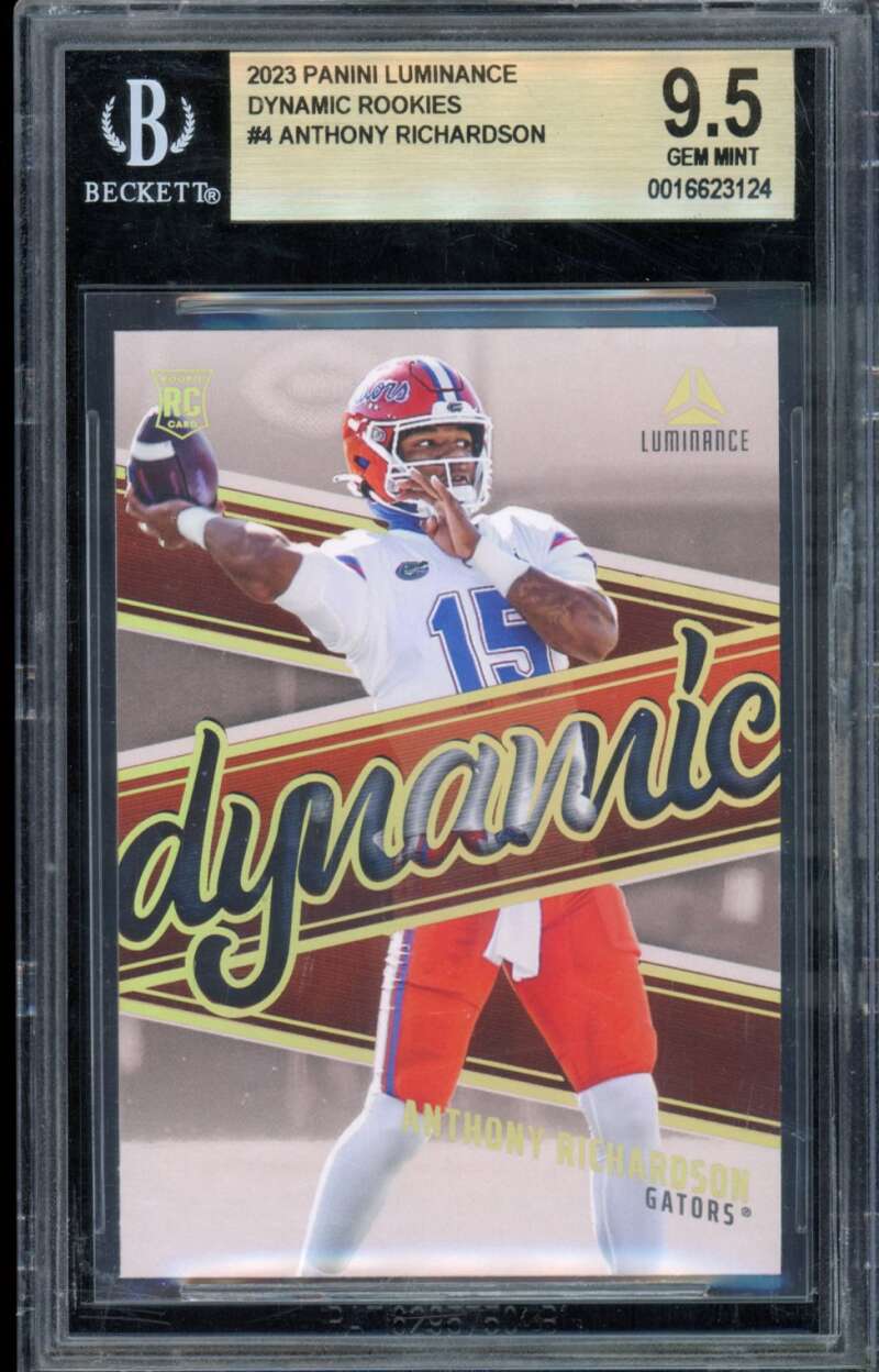 Anthony Richardson Rookie Card 2023 Panini Luminance Dynamic #4 BGS 9.5 Image 1