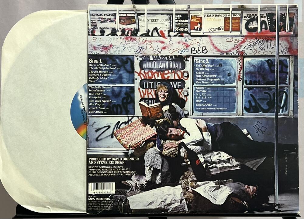  David Brenner "Excuse Me, Are You Reading the Paper" Autograph Signed Album Cover JSA Authentic Image 3