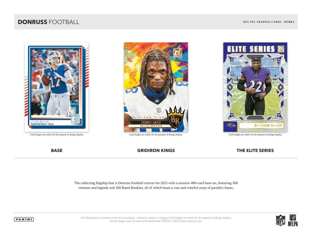 2025 Panini Donruss Football Hobby Box Image 3