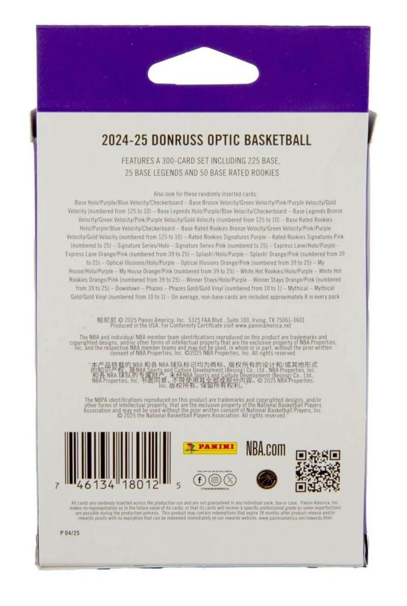 2024-25 Panini Donruss Optic Basketball Hanger Box Image 2