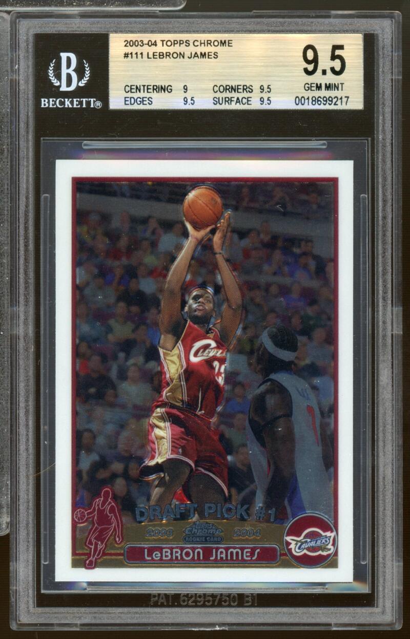 LeBron James Rookie Card 2003-04 Topps Chrome #111 BGS 9.5 Image 1