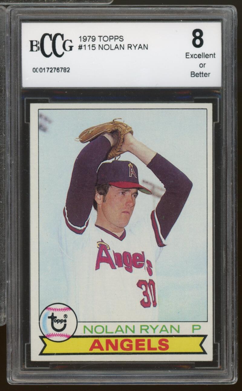 1979 Topps #115 Nolan Ryan Card BGS BCCG 8 Excellent+ Image 1