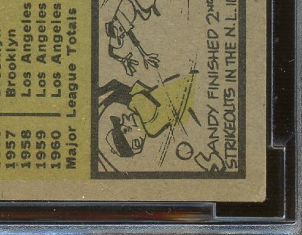 1961 Topps #344 Sandy Koufax Card BGS BCCG 8 Excellent+ Image 10